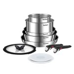 Batterie de cuisine - tefal - l897sa74 - acier inoxydable - 10 pi�ces - tous feux dont induction