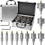 Ensemble 10 scies cloches carbure - 16 - 53mm - acier robuste tct - pour m�tal acier fer alliage cuivre ...