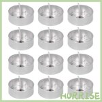 Ensemble de 100 tasses pour bougies chauffe - plat r�cipient de cire de bougie en aluminium avec m�che ...