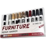 Ensemble de 12 marqueurs de r�paration de meubles de couleurs diff�rentes stylos de retouche pour le ...