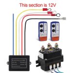 Ensemble 12v - contacteur  distance universel de treuil 12v 24v 250a relais de solnode double sans ...