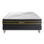 Ensemble 160x200 matelas ultra + sommier kit noir 160 x 200 cm noir