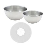 Ensemble de 2 bols de prparation avec couvercle anti projections - fackelmann - basic - 25 et 205 cm ...