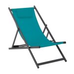 Ensemble de 2 chiliennes athos bleu canard l 110xl 55. 5xh 97 cm Ensemble de 2 chiliennes athos bleu canard l 110xl 55. 5xh 97 cm