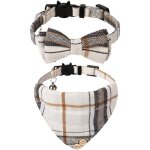 Ensemble de 2 colliers pour animaux - collier pour chat d�tachable avec clochette - collier pour chat ...