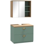 Kleankin - ensemble de meubles de salle de bain - bois - 60x40x50. 5cm - vert Kleankin - ensemble de meubles de salle de bain - bois - 60x40x50. 5cm - vert