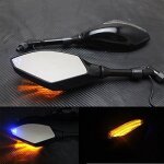 Ensemble de 2 rtroviseurs avec clignotants  led intgrs pour moto pour moto de route cruiser scooter ...