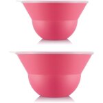 Ensemble de 2 saladiers 3 l et 4. 9 l avec couvercle silicone - bodum - topee - bubblegum