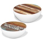 Vidaxl ensemble de 2 tables basses forme de bol bois de rcupration