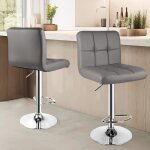 Ensemble de 2 tabouret de bar chaise de bar en cuir pu hauteur rglable 85 - 115cmtabouret pivotant. ...