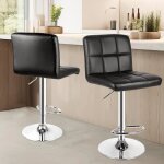 Ensemble de 2 tabouret de bar chaise de bar en cuir pu hauteur rglable 85 - 115cmtabouret pivotant. ...
