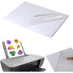 Ensemble de 25 feuille autocollante imprimante a4 film adhsif transparent pour imprimantes laser & jet ...