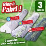 Ensemble de 3 serres tunnel de forage - longueur 4 mtres chaque