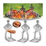 Ensemble de 3 ustensiles de barbecue amusants fourchette � saucisses accessoires de barbecue pour pique ...