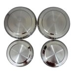 Ensemble de 4 plaques de cuisson en acier inoxydable couvre - 2 x 17. 5cm - 2 x 21. 5cm - argent Ensemble de 4 plaques de cuisson en acier inoxydable couvre - 2 x 17. 5cm - 2 x 21. 5cm - argent