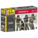 Ensemble de 50 figurines de linfanterie us heller 49601 au 1 / 72me