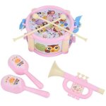 Ensemble de 6 instruments de musique pour tout - petits - zgeer - rose - tambour trompette marteau à ... Ensemble de 6 instruments de musique pour tout - petits - zgeer - rose - tambour trompette marteau à ...