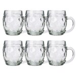Chope  bire - tbinger - lot de 6 - 04 litre - compatible lave - vaisselle - verre haut de gamme