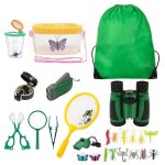 Ensemble d'aventure pour enfants kenlumo - 26 pi�ces - jouet d'explorateur ext�rieur avec jumelles, loupe, ...
