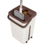 Ensemble de balai et seau pour nettoyage de sol rotatif avec ttes de rechange pour la maison style :2 ...