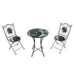 Axi amlie table et chaise bistrot 2 chaises 1 table ensemble bistro extrieur vert tropical - salon ...