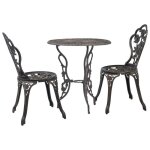 Ensemble de bistro - vidaxl - 47858 - aluminium coul� - 1 table et 2 chaises - design �l�gant
