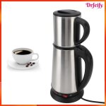 Ensemble bouilloire �lectrique turque - akozon - 1l + 2l - acier inoxydable - 1800w - infuseur amovible ...