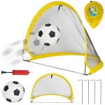 Ensemble de but de football pop up lot de 2 buts de football + 1 ballon de football + 1 pompe + 4 soufflets ...