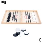 Ensemble c - jeu de palet de hockey sur table en bois pour adultes et enfants jeu de famille amusant ...