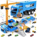 Ensemble camion grue � tour v�hicule chantier jouet enfants - sons / lumi�res - 3 - 8 ans