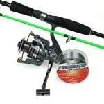 Ensemble de canne � truite - dlt - eraser - 240 m - 7 - 36g - moulinet eurocatch 2000