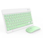 Ensemble clavier et souris bluetooth sans fil design ergonomique large compatibilit� portable vert