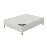 Ensemble confort + sommier + matelas 140x190 cm hauteur 17 cm mousse polyurthane confort quilibr 4 ...