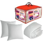 Ensemble couette + 2 oreillers - dodo - tempérée - 220x240cm - blanc - synthétique Ensemble couette + 2 oreillers - dodo - tempérée - 220x240cm - blanc - synthétique