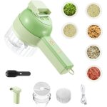 Ensemble de coupe - légumes électrique portatif 4 en 1 mini broyeur électrique mini sans fil électrique ... Ensemble de coupe - légumes électrique portatif 4 en 1 mini broyeur électrique mini sans fil électrique ...