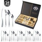 M�nag�re de couverts - baklon - m�nag�re 24 pi�ces - acier inoxydable - 6 personnes - compatible lave ...