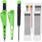 Ensemble de crayons de charpentier � pointe longue de 55 mm - 2 crayons de marquage pour trous profonds ...