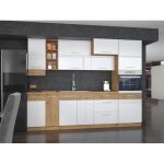 Ensemble de cuisine - ensemble de cuisine color 102 458680 - glossy white - 270x210x57cm