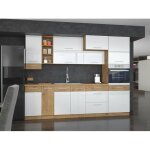 Ensemble de cuisine - ensemble de cuisine color 102 458681 - glossy white - 270x210x57cm
