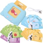 Ensemble dapprentissage cartes flash tte de chat parler - jouet sensoriel audio - blanc