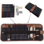 Ensemble de dessin - heureux dacheter - 30 pices - crayons gomme stylos - sac inclus - mixte