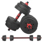 Ensemble dhaltres 30 kg haltres rglables avec plaque / tige de connexion 40 cm quipement de fitness ...