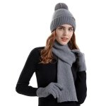 Ensemble dhiver - amoune - bonnet charpe et gants - acrylique - doublure polaire - compatible cran ...