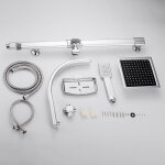 Ensemble de douche colonne de douche chrom� avec douche de t�te douchette � main porte - savon