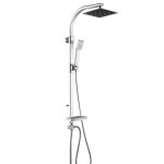 Ensemble de douche encastré errolves - mitigeur thermostatique - tête de douche carrée 20 * 20cm - chromé ... Ensemble de douche encastré errolves - mitigeur thermostatique - tête de douche carrée 20 * 20cm - chromé ...