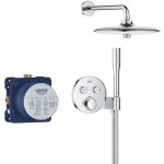 Ensemble de douche encastr - tous les types de jets - mitigeur thermostatique - grohe - 34878000 - gris ...