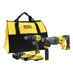 Ensemble doutils �lectriques 18v - stanley - v20 - sfmcd715 - sfmch900 - 1 * 4. 0ah - 1 * 2. 0ah - sac ...