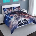 Ensemble drap de lit star wars - 1 personne - housse de couette avec 2 taies oreiller - 200x200cm