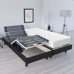 Ensemble duo matelas mousse accueil mmoire de forme + sommiers lectriques flex 12x80x200 cm