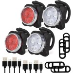 Ensemble éclairage vélo - usb rechargeable - 4 modes déclairage - pour être vu - avant Ensemble éclairage vélo - usb rechargeable - 4 modes déclairage - pour être vu - avant